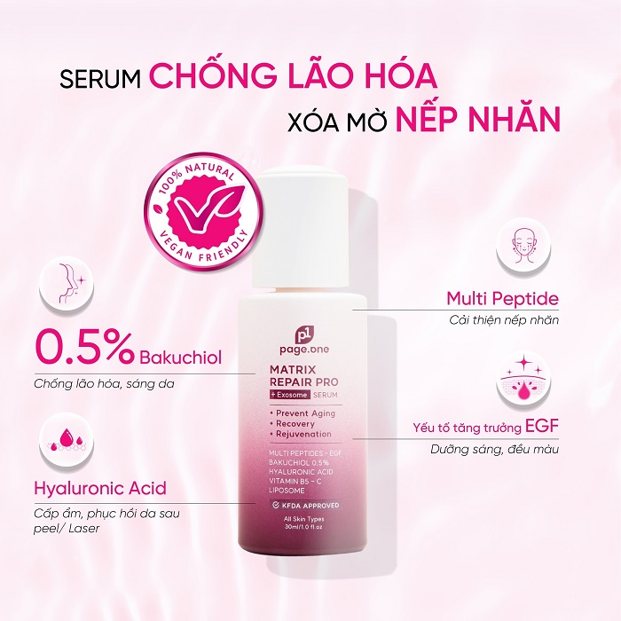 Serum chống lão hóa PageOne hiệu quả chỉ sau 6 tuần