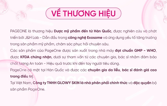 Dược mỹ phẩm PageOne Dược mỹ phẩm PageOne