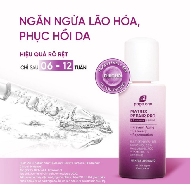 Hiệu quả chống lão hóa cải thiện nếp nhăn chỉ sau 6 tuần