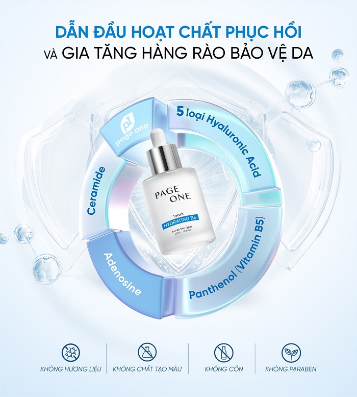 Serum cấp ẩm và phục hồi tổn thương PageOne Hydrating B5 Liposome Serum Serum cấp ẩm và phục hồi tổn thương PageOne Hydrating B5 Liposome Serum