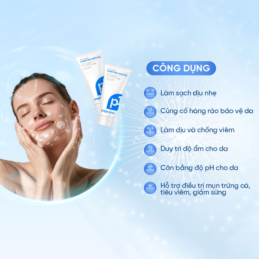 Gel rửa mặt Page One Cleansing Gel Purifying With B5    