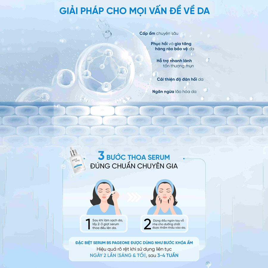 Serum Cấp Ẩm Và Phục Hồi Da Tổn Thương Page One Hydrating B5 Liposome
