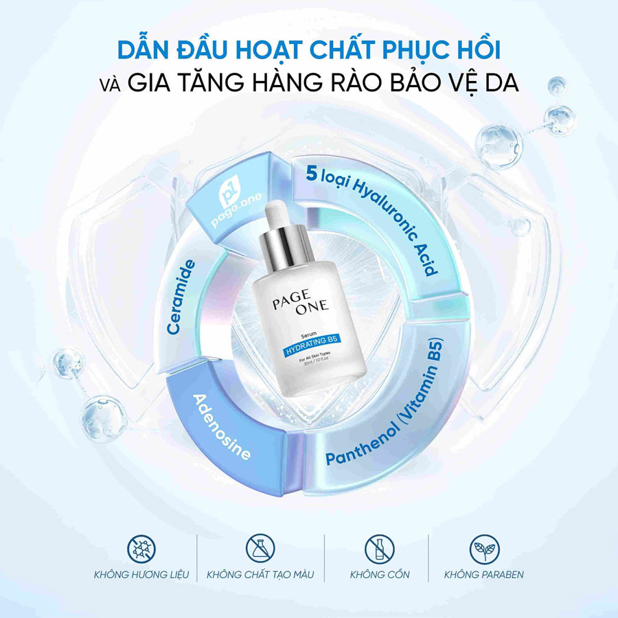 Serum Cấp Ẩm Và Phục Hồi Da Tổn Thương Page One Hydrating B5 Liposome