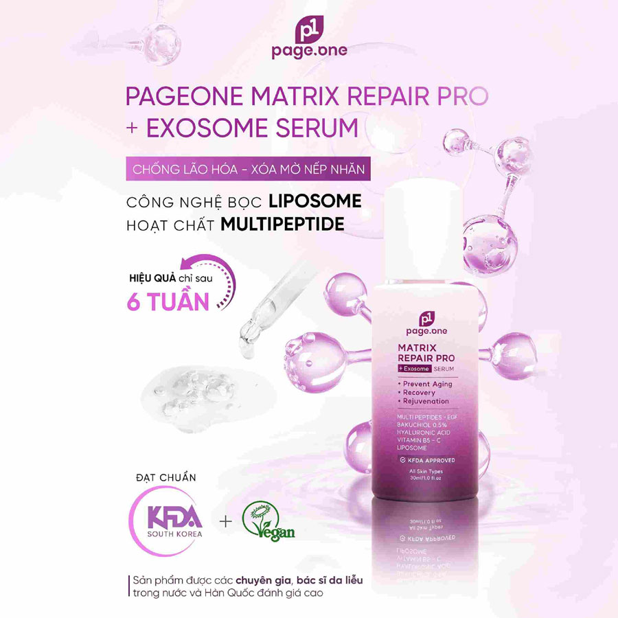 Serum Phục Hồi Chuyên Sâu Chống Lão Hóa Page One Matrix Repair Pro + Exosome 